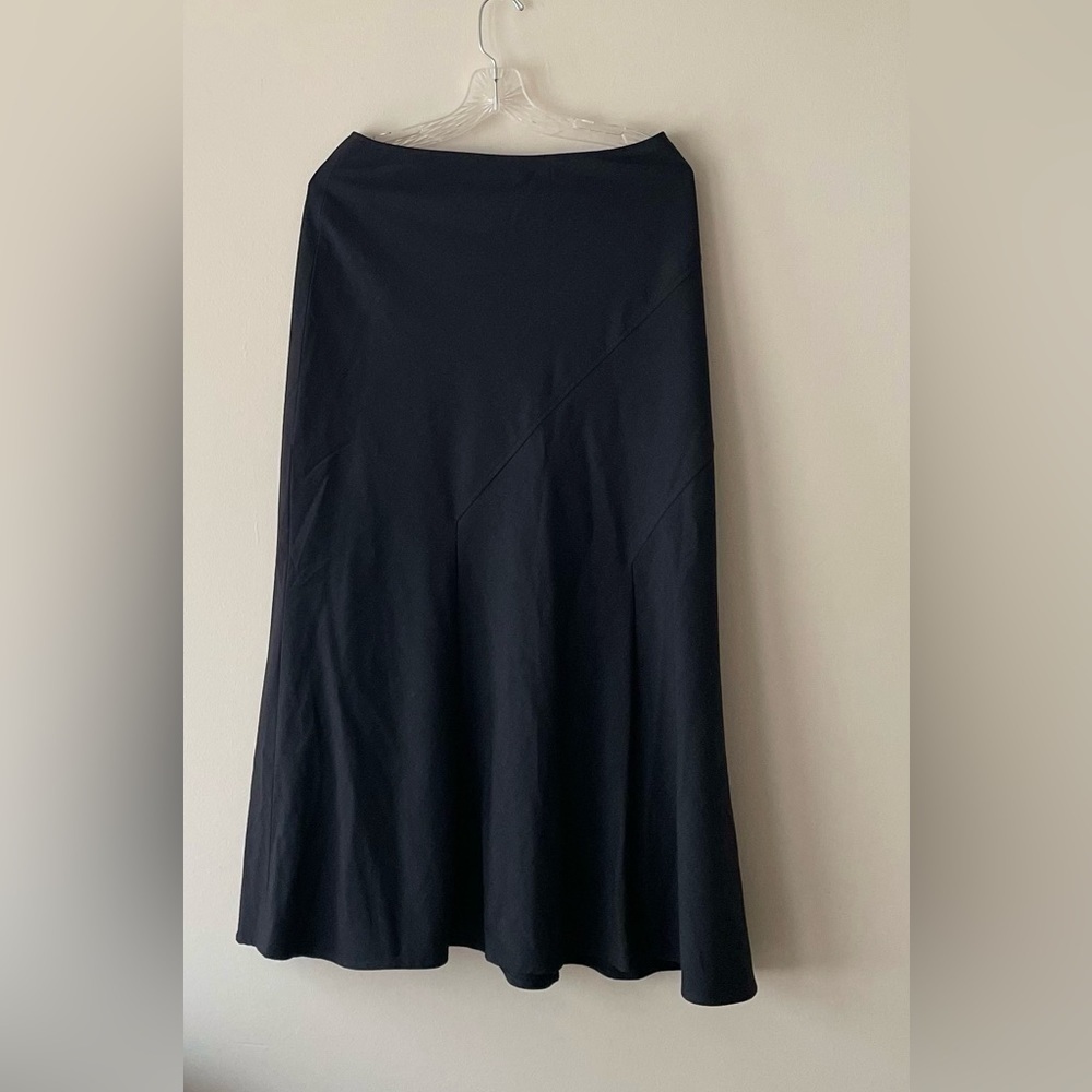Focus 2000 A line Career Skirt Size 8 Full Skirt Black Flared